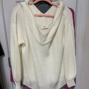 Zenana Cream XL off the shoulder sweater